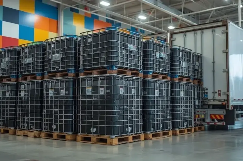 Bulk supply of hygiene chemical products ready for distribution