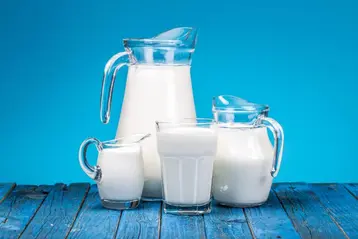 Dairy products representing CIP cleaning chemical applications